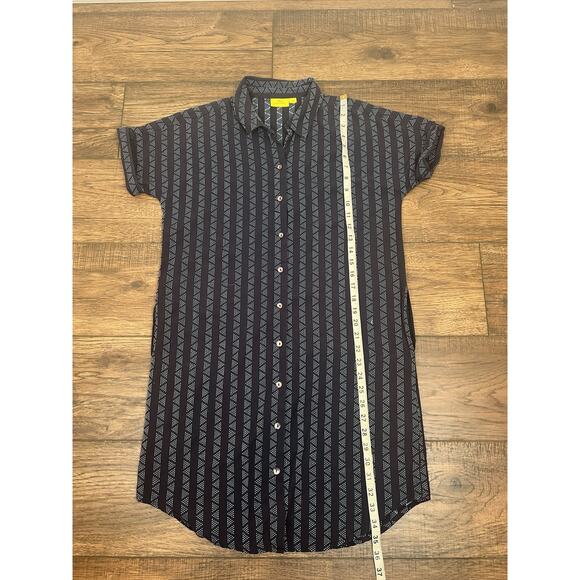 Roberta Roller Rabbit Haru Short Sleeve Button Up Blue Striped Shirt Dress Sz XS - Picture 8 of 8